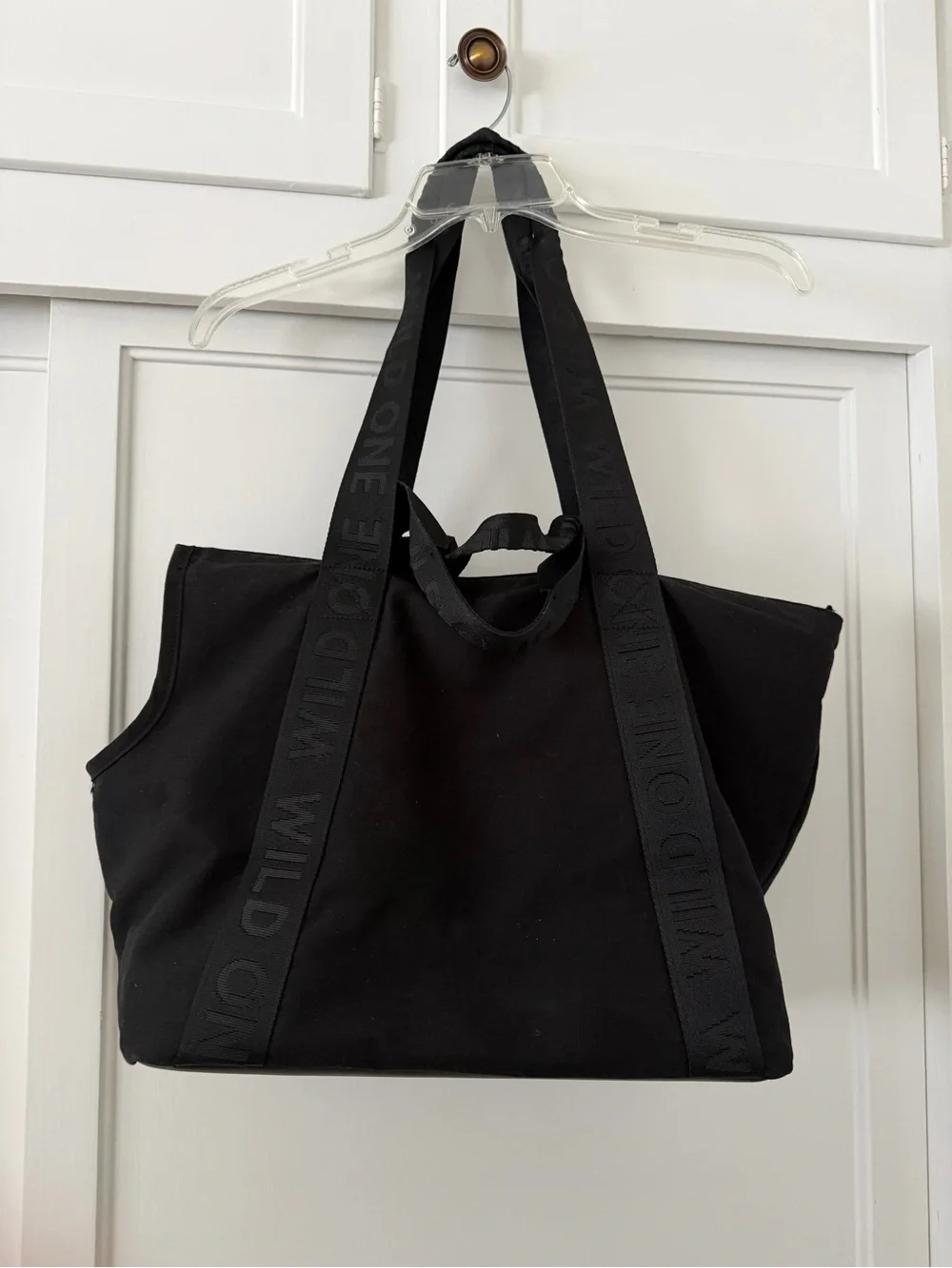 Wild One Everyday Pet Black Canvas Tote Carrier Bag